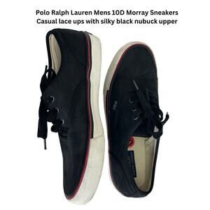Mens Polo Ralph Lauren 10D Black sneakers, athletic shoes, trainers casual shoes